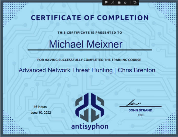 Advanced Network Threat Hunting - Michael Meixner